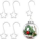 100 silver S-shaped hooks for quick and easy hanging of Christmas ornaments
