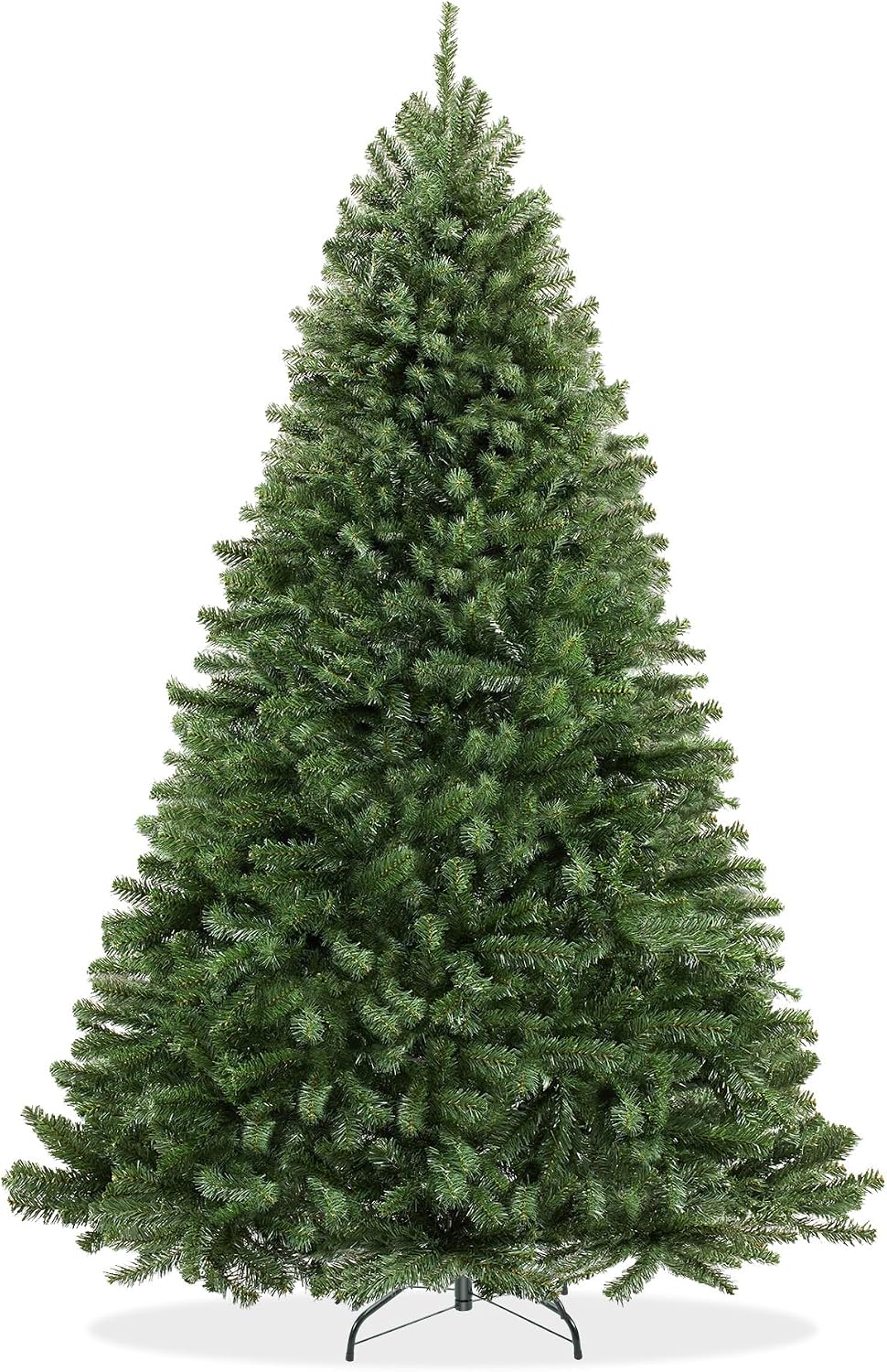 81X2l5RwOWL._AC_SL1500_.jpg 4.5-foot realistic green spruce artificial Christmas tree, includes metal stand - Image 1