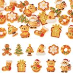 22-piece set of artificial cookie-themed resin embellishments